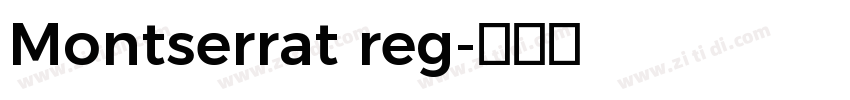 Montserrat reg字体转换